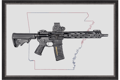 Defending Freedom - Arkansas- AR-15 State Painting (Minimal)
