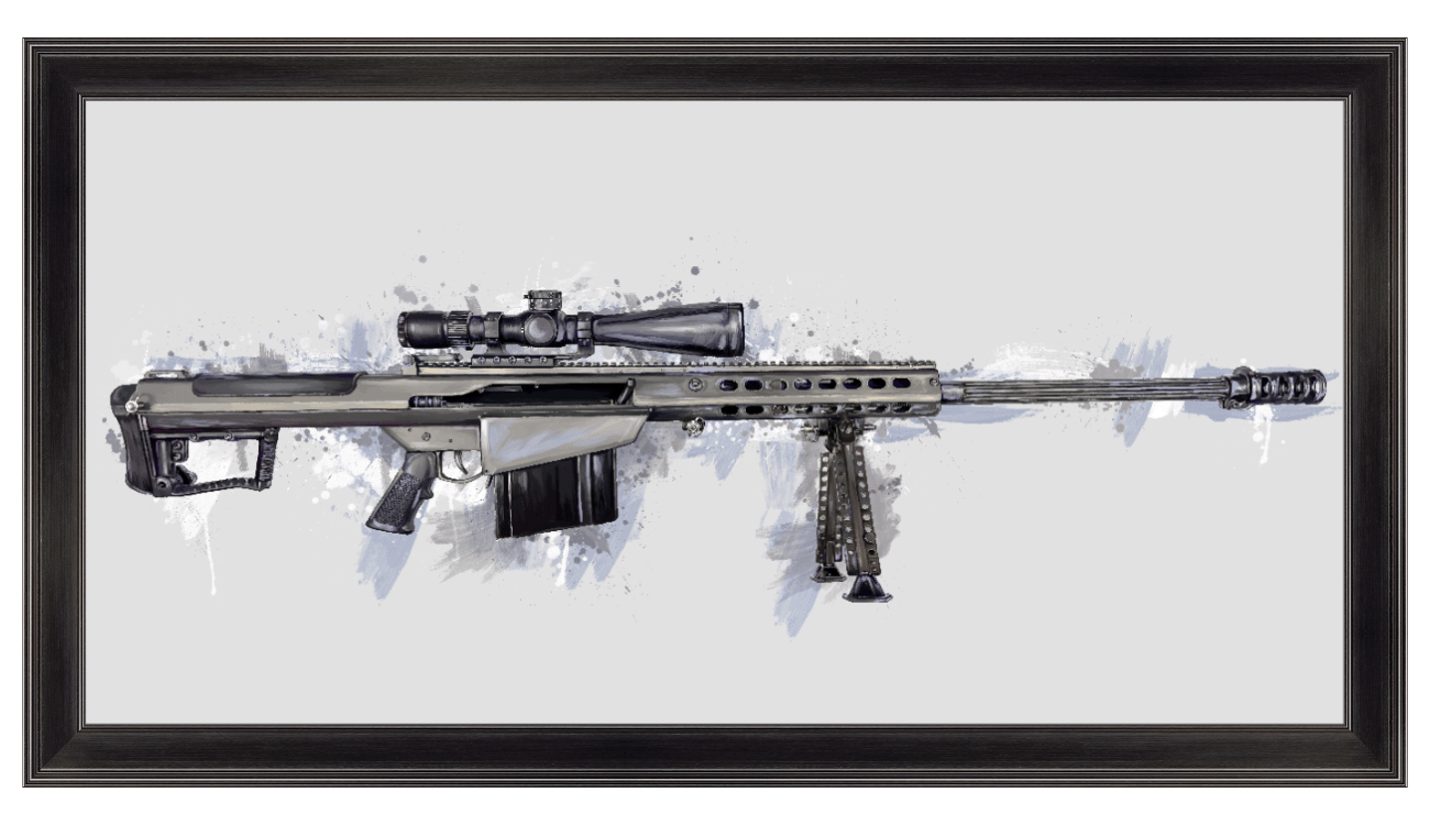 The Long-Range Legend - .50 Cal BMG Rifle Painting (Minimal)