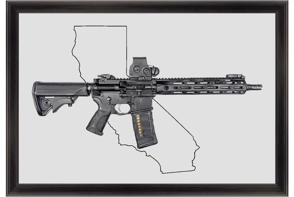 Defending Freedom - California- AR-15 State Painting (Minimal)