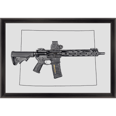 Defending Freedom - Colorado - AR-15 State Painting (Minimal)