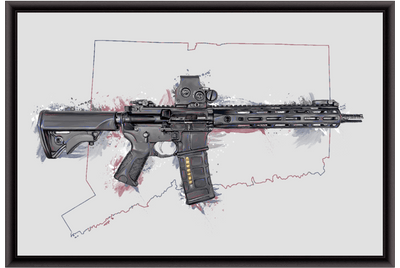 Defending Freedom - Connecticut- AR-15 State Painting