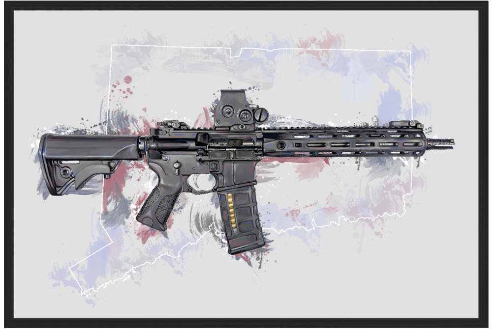 Defending Freedom - Connecticut- AR-15 State Painting