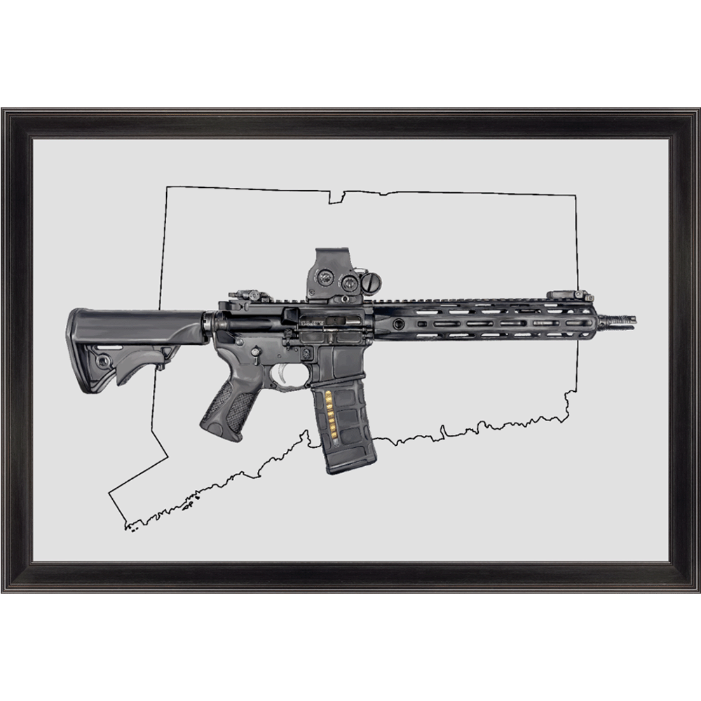 Defending Freedom - Connecticut- AR-15 State Painting (Minimal)