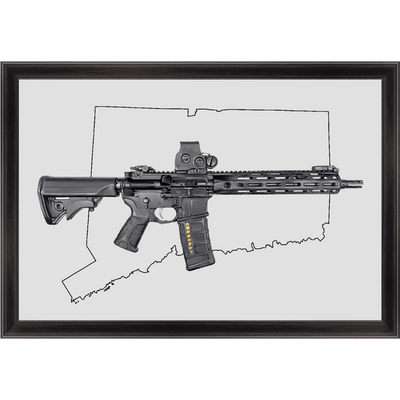Defending Freedom - Connecticut- AR-15 State Painting (Minimal)