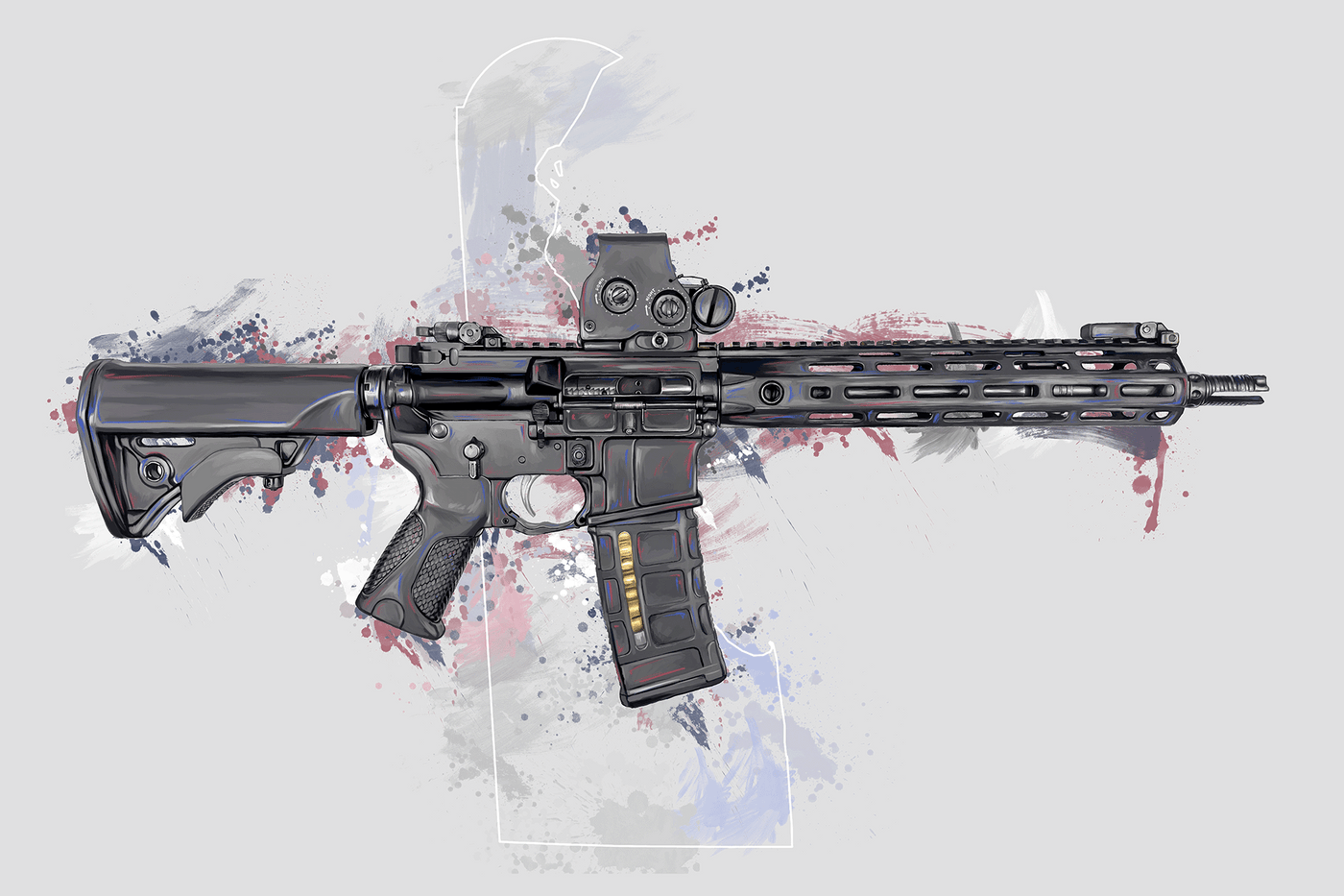 Defending Freedom - Delaware - AR-15 State Painting