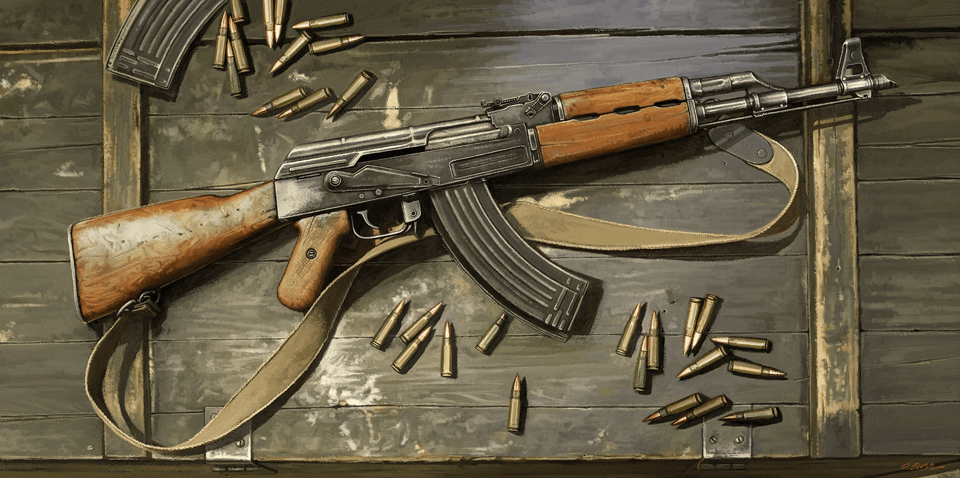 Type 2 Ak Classic AK-47 Painting – Gun Art
