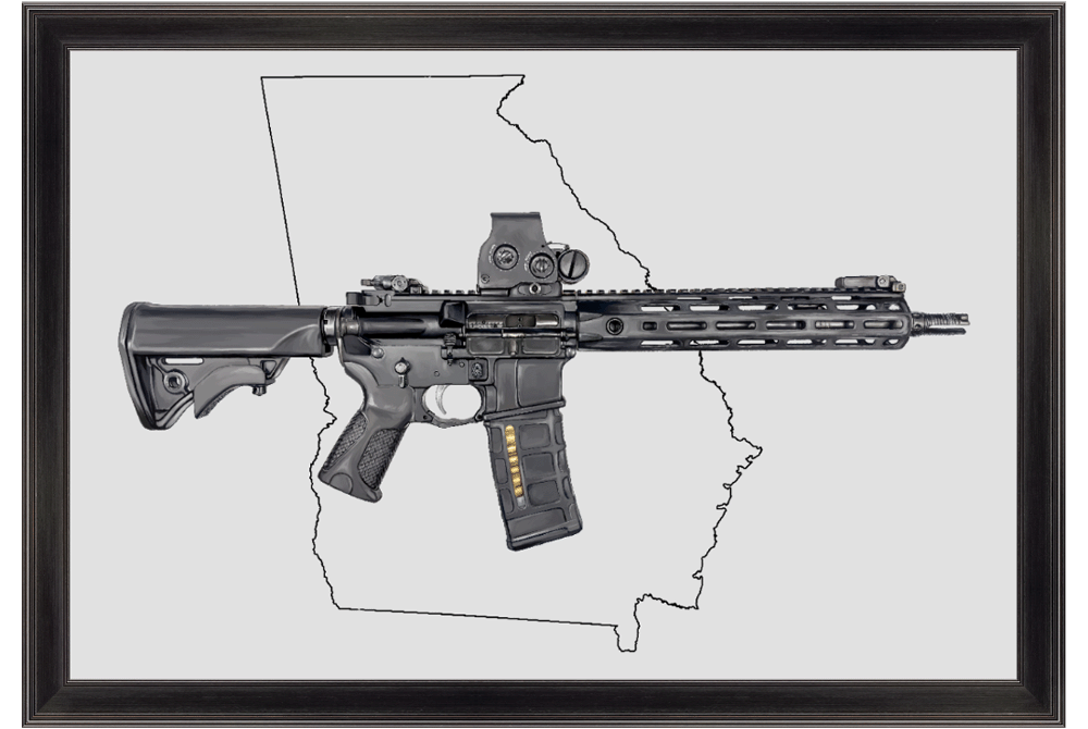Defending Freedom - Georgia - AR-15 State Painting (Minimal)