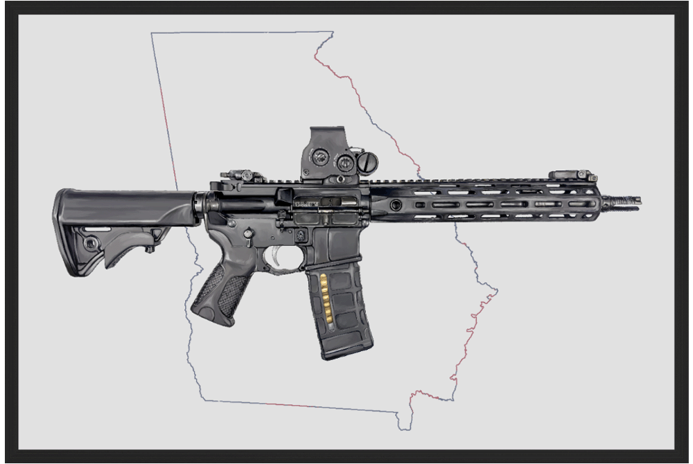 Defending Freedom - Georgia - AR-15 State Painting (Minimal)