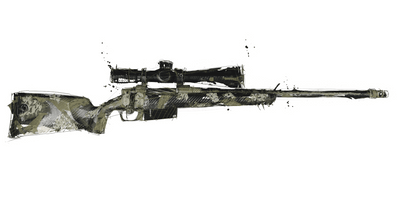 The Harvester - Long Range Hunting Rifle Painting - Just The Piece