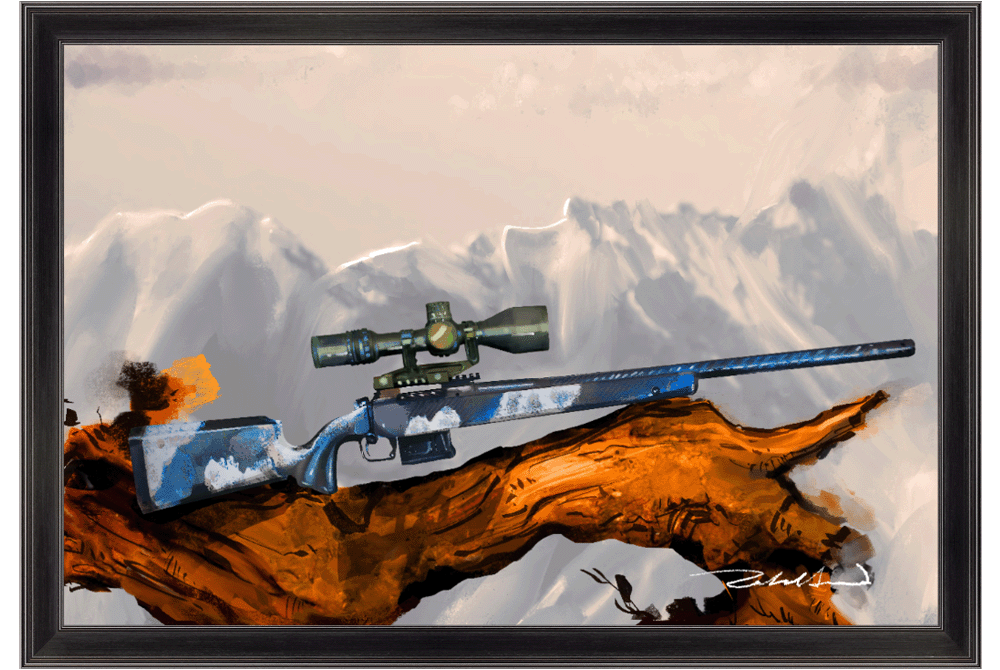 Carbon Fiber Bolt Action Hunting Rifle Painting