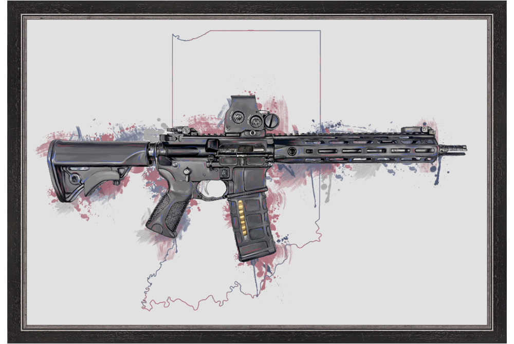 Defending Freedom - Indiana - AR-15 State Painting