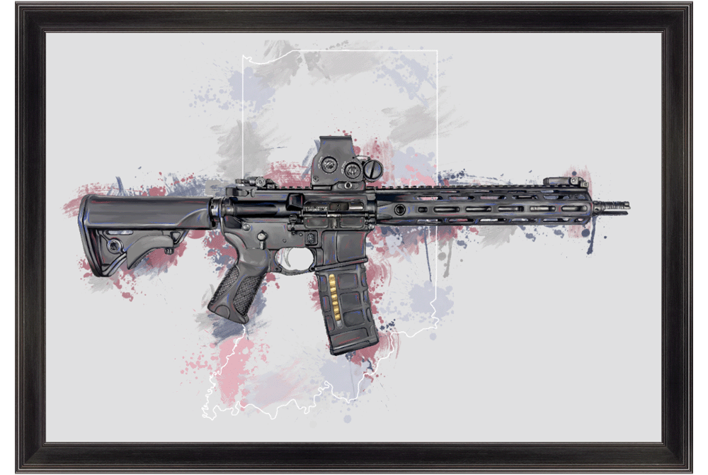 Defending Freedom - Indiana - AR-15 State Painting
