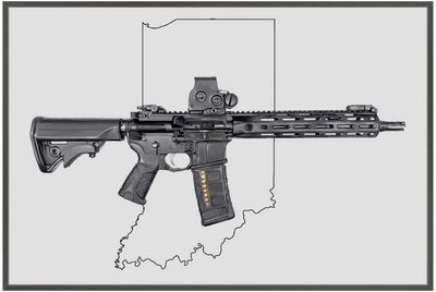 Defending Freedom - Indiana - AR-15 State Painting (Minimal)