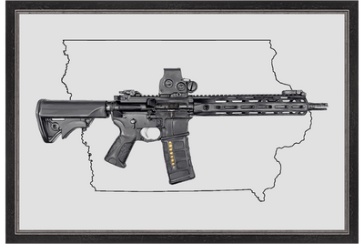 Defending Freedom - Iowa - AR-15 State Painting (Minimal)
