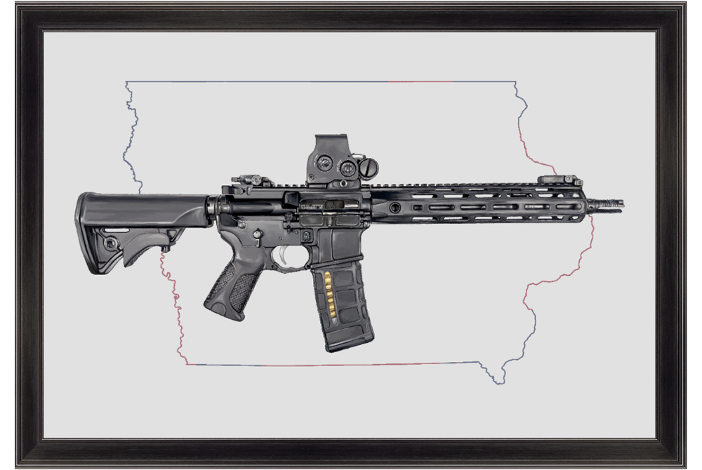 Defending Freedom - Iowa - AR-15 State Painting (Minimal)