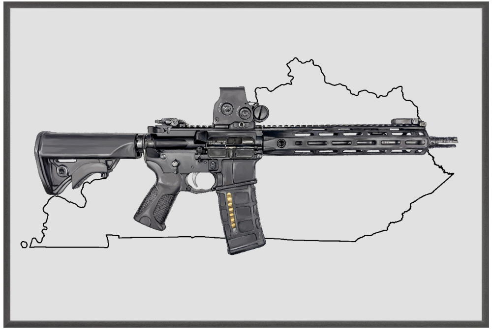 Defending Freedom - Kentucky - AR-15 State Painting (Minimal)