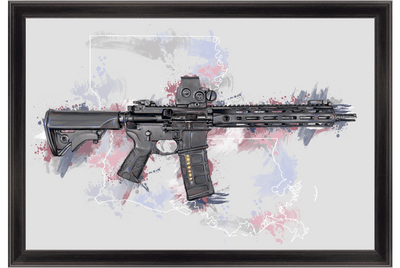 Defending Freedom - Louisiana - AR-15 State Painting