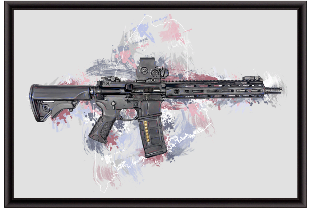 Defending Freedom - Maine - AR-15 State Painting