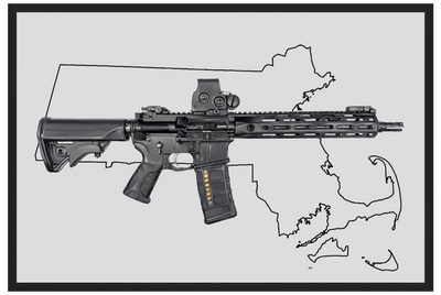 Defending Freedom - Massachusetts - AR-15 State Painting (Minimal)