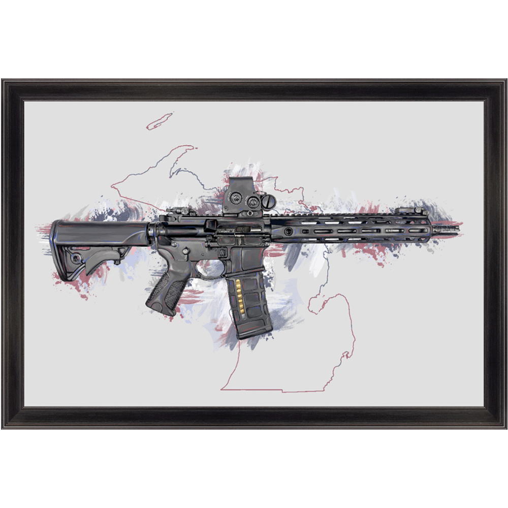 Defending Freedom - Michigan - AR-15 State Painting