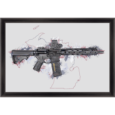 Defending Freedom - Michigan - AR-15 State Painting