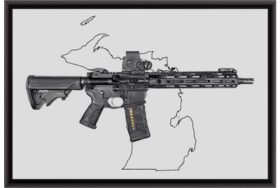 Defending Freedom - Michigan - AR-15 State Painting (Minimal)