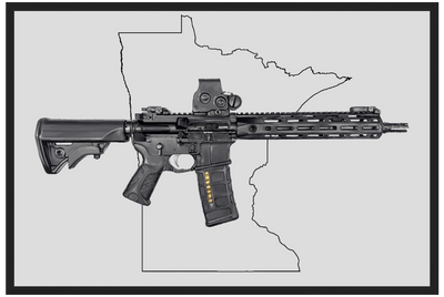Defending Freedom - Minnesota - AR-15 State Painting (Minimal)