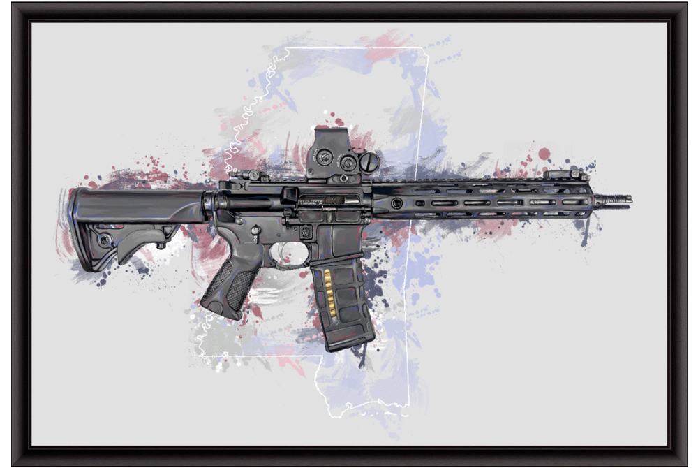 Defending Freedom - Mississippi - AR-15 State Painting
