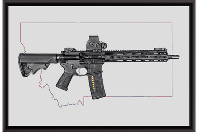 Defending Freedom - Montana - AR-15 State Painting (Minimal)