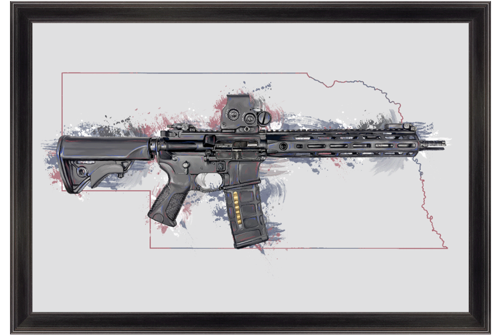 Defending Freedom - Nebraska - AR-15 State Painting