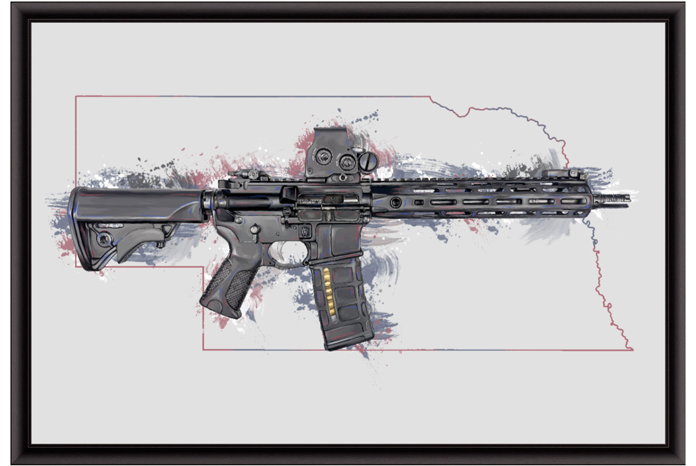 Defending Freedom - Nebraska - AR-15 State Painting