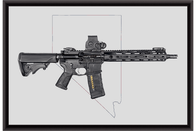 Defending Freedom - Nevada - AR-15 State Painting (Minimal)