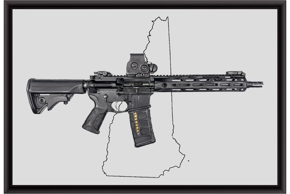 Defending Freedom - New Hampshire - AR-15 State Painting (Minimal)