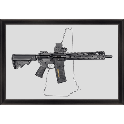 Defending Freedom - New Hampshire - AR-15 State Painting (Minimal)