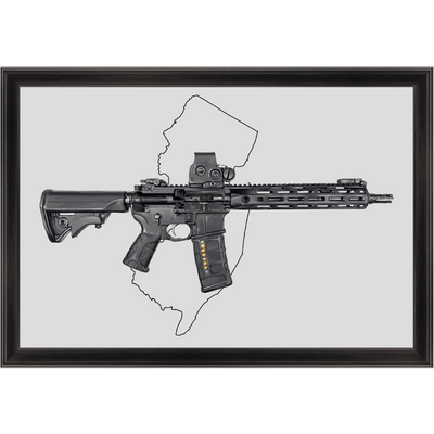 Defending Freedom - New Jersey - AR-15 State Painting (Minimal)