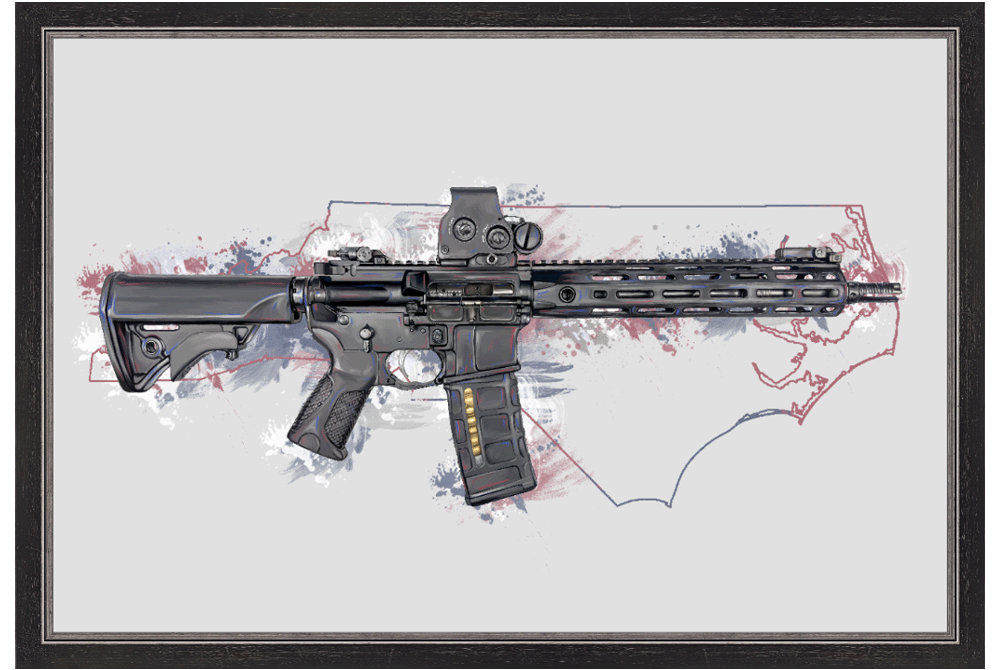 Defending Freedom - North Carolina - AR-15 State Painting