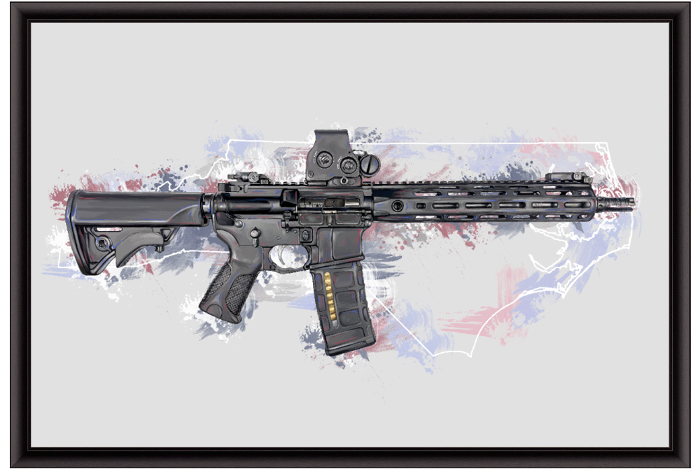 Defending Freedom - North Carolina - AR-15 State Painting
