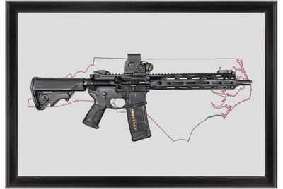 Defending Freedom - North Carolina - AR-15 State Painting (Minimal)