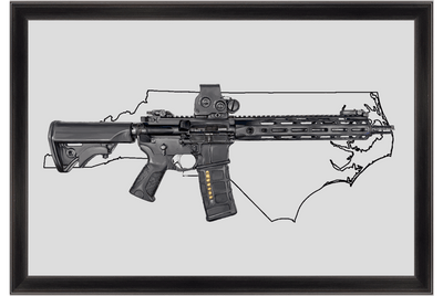Defending Freedom - North Carolina - AR-15 State Painting (Minimal)