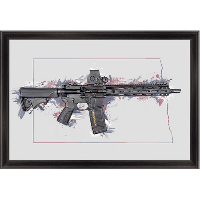 Defending Freedom - North Dakota - AR-15 State Painting