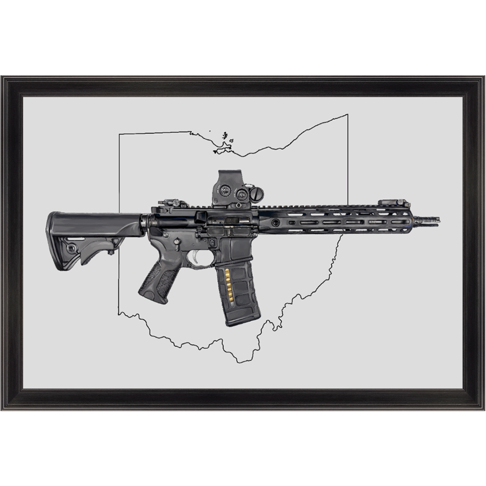 Defending Freedom - Ohio - AR-15 State Painting (Minimal)