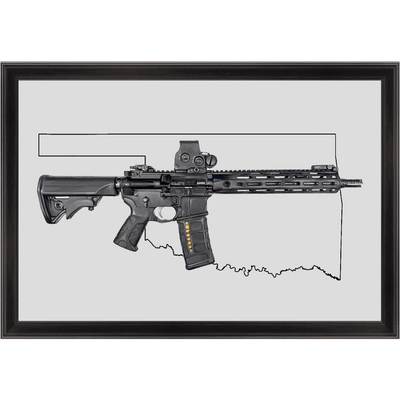 Defending Freedom - Oklahoma - AR-15 State Painting (Minimal)
