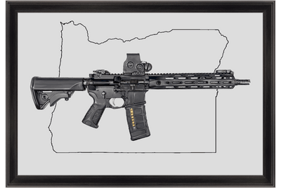 Defending Freedom - Oregon - AR-15 State Painting (Minimal)