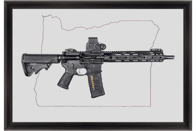 Defending Freedom - Oregon - AR-15 State Painting (Minimal)