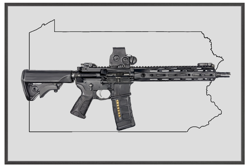 Defending Freedom - Pennsylvania - AR-15 State Painting (Minimal)