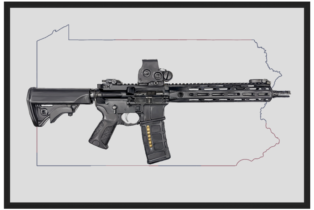 Defending Freedom - Pennsylvania - AR-15 State Painting (Minimal)