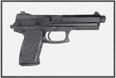 Tactical .45 ACP Poly Pistol Painting - Just The Piece