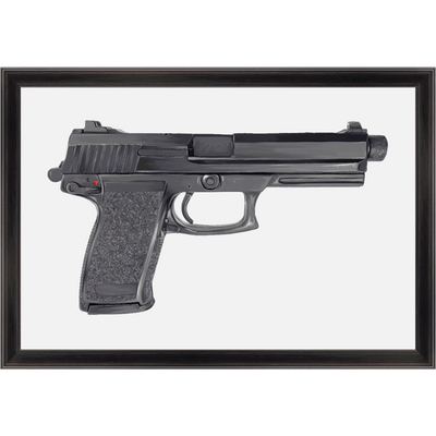 Tactical .45 ACP Poly Pistol Painting - Just The Piece