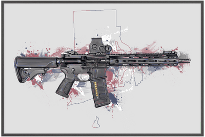 Defending Freedom - Rhode Island - AR-15 State Painting