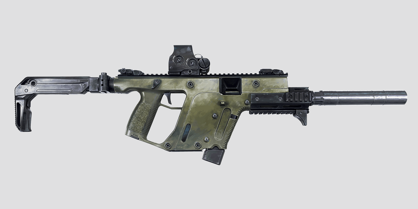 The Vindicator - Suppressed SMG Painting - Just The Piece